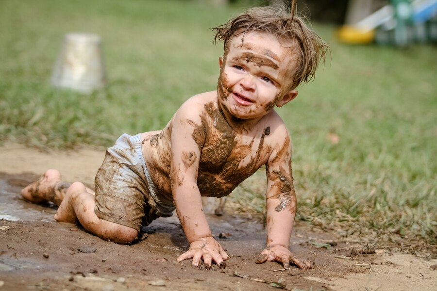 Playing in mud improve children's immune system!